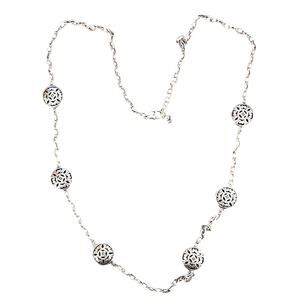 Brighton Serendipity Silverplate Circle Disc Pendant Necklace 40"  Women Jewelry